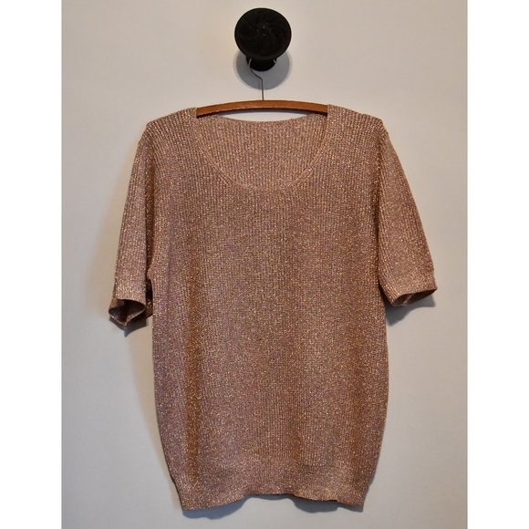 Tops - Shimmery Rose Gold Sweater